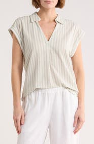 Bobeau Short Sleeve Knit Top