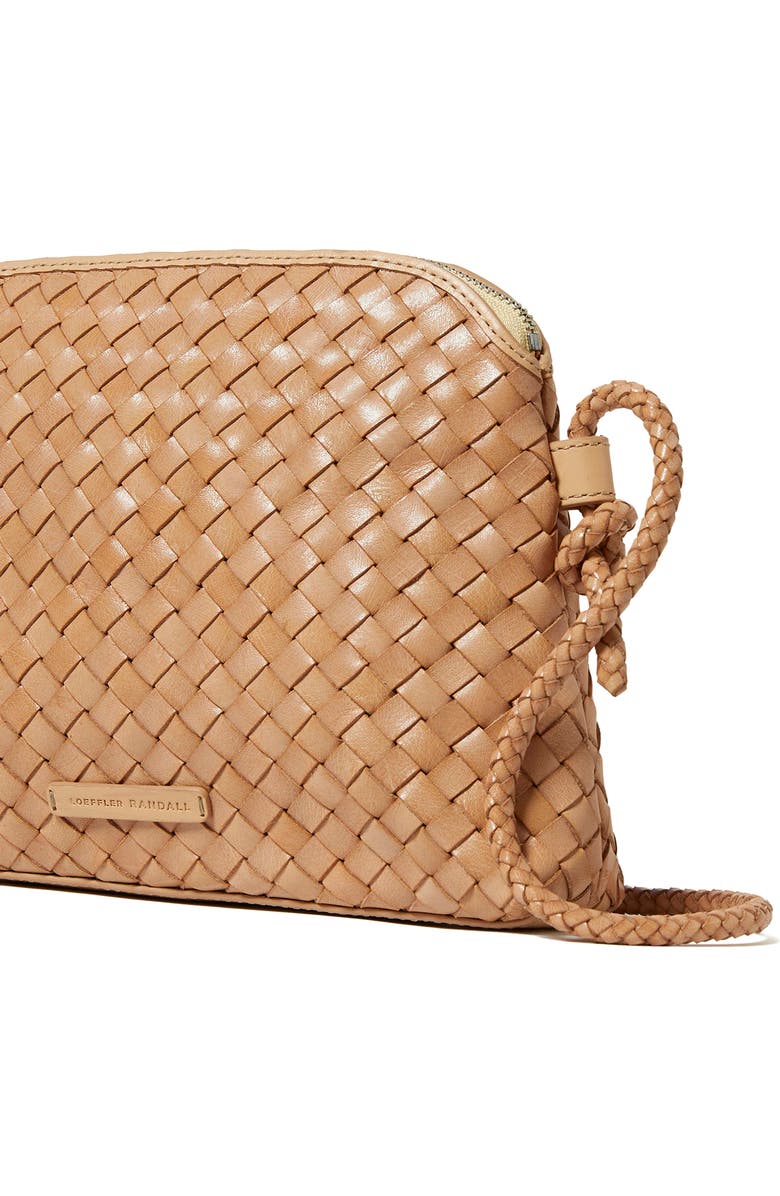 Loeffler Randall Mallory Woven Leather Crossbody Bag, Alternate, color, Desert Sand