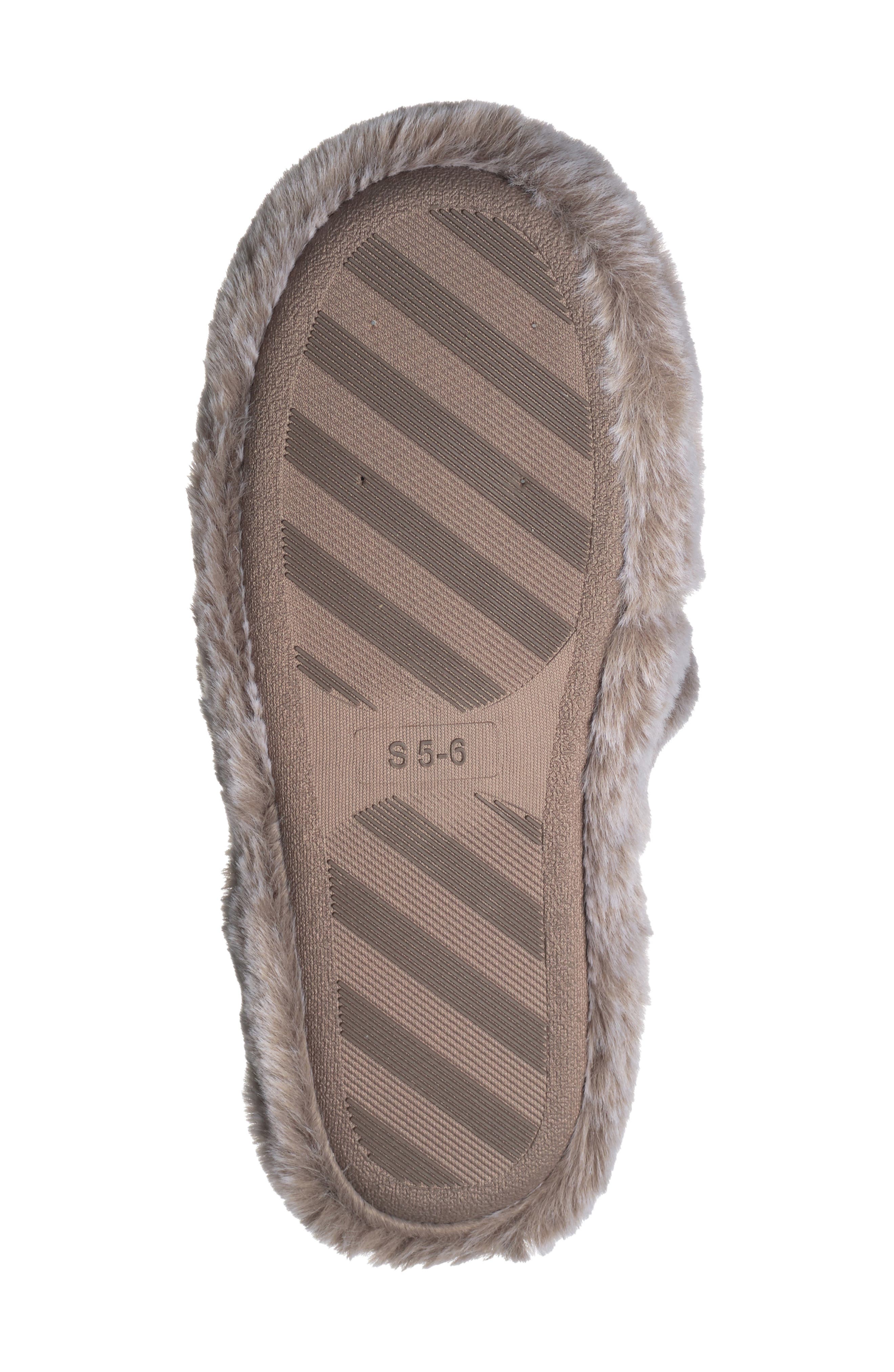 Rachel Roy Faux Fur Slipper, Alternate, color, Grey