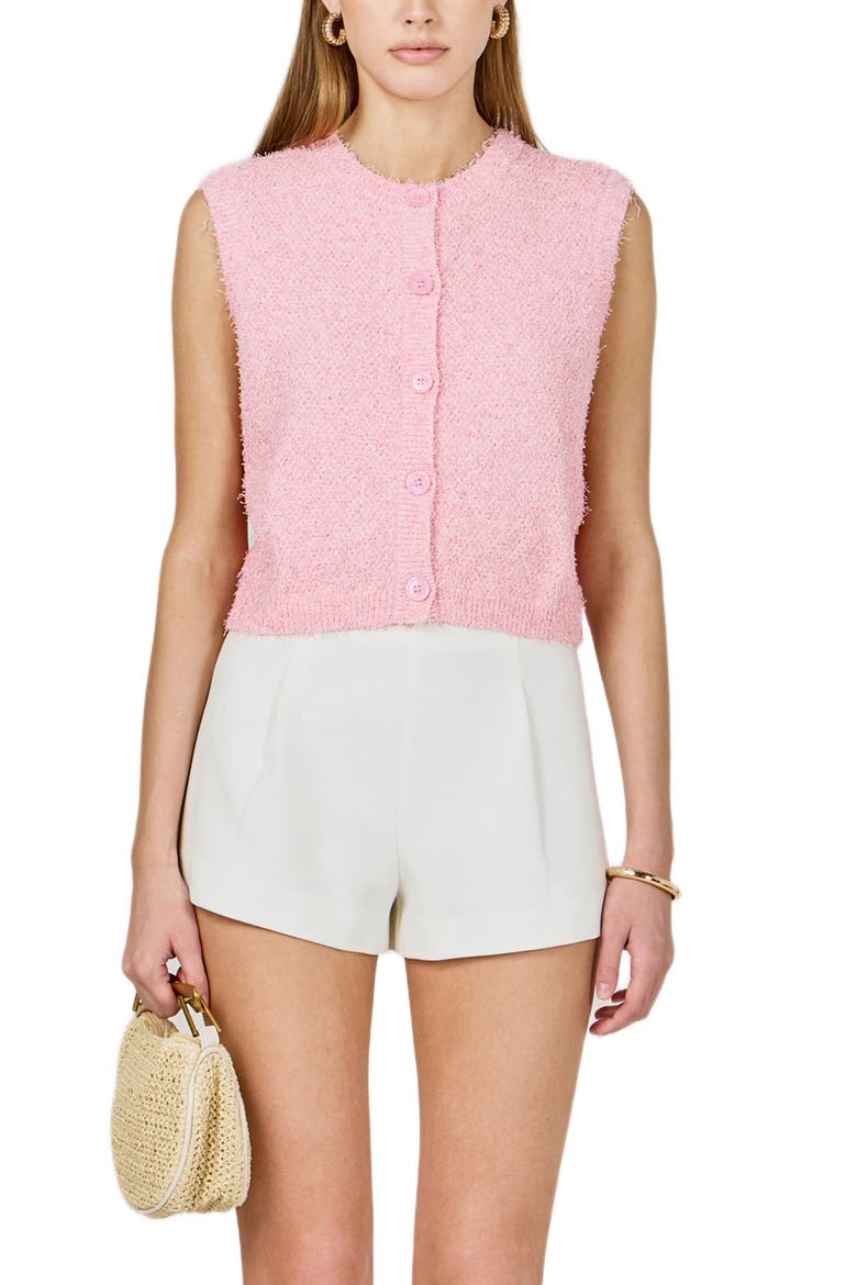 Textured Sweater Vest, Alternate, color, PINK
