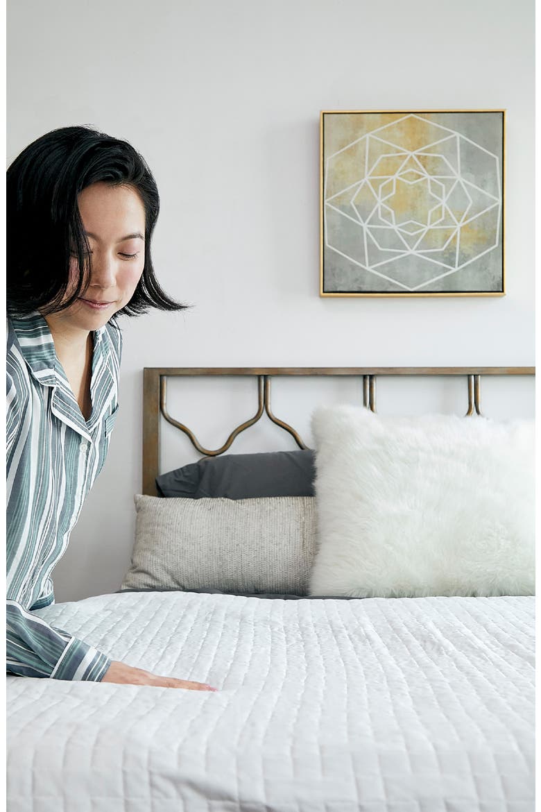 Cooling Weighted Blanket, Alternate, color, WHITE