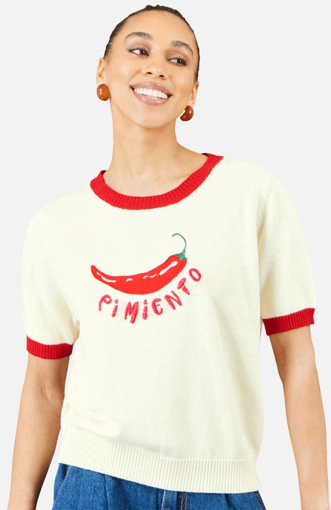 100% Short Sleeve Cotton Knitted Top