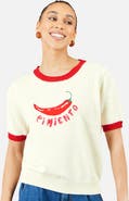 Yumi 100% Short Sleeve Cotton Knitted Top