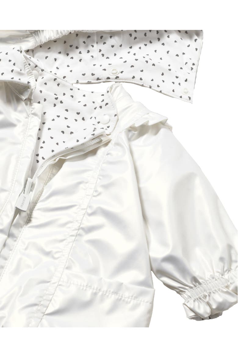 Hooded Glossy Jacket, Alternate, color, White