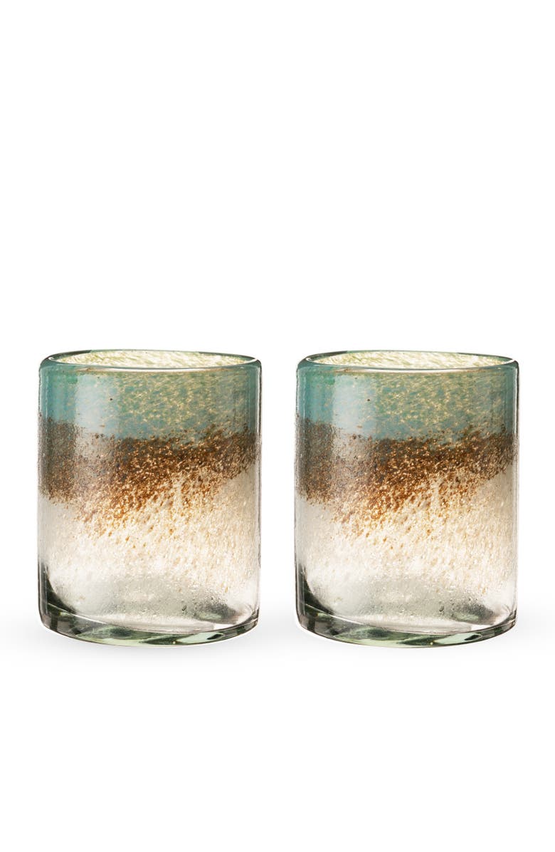 TWINE Segunda Vida Playa Bonita Recycled Tumblers Set of 2, Alternate, color, Blue