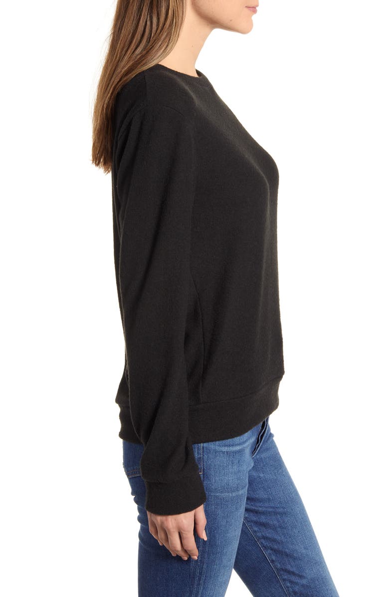 Loveappella Cozy Crewneck Long Sleeve Top, Alternate, color,