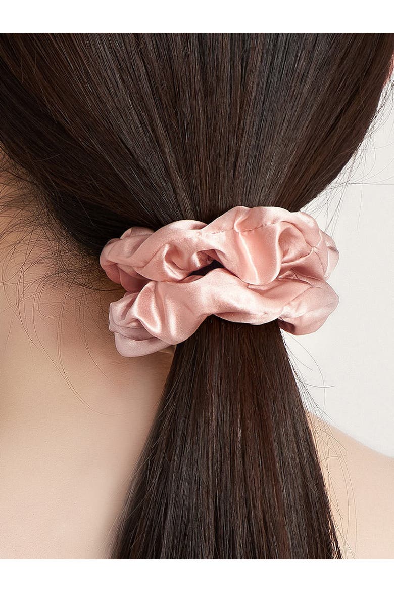 Pure Silk 3-Pack Large Scrunchies, Alternate, color, Pink