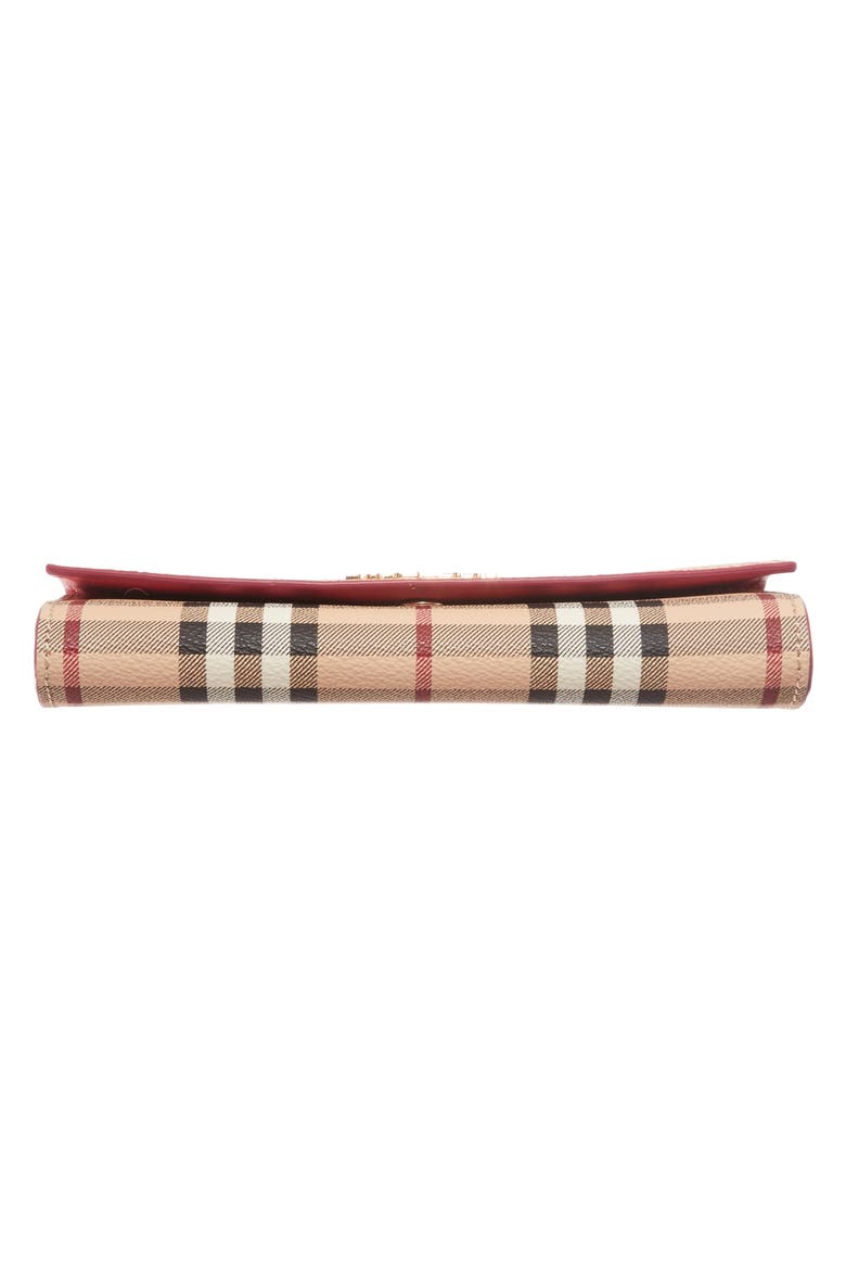 Halton Haymarket Check Continental Wallet, Alternate, color, PLUM PINK