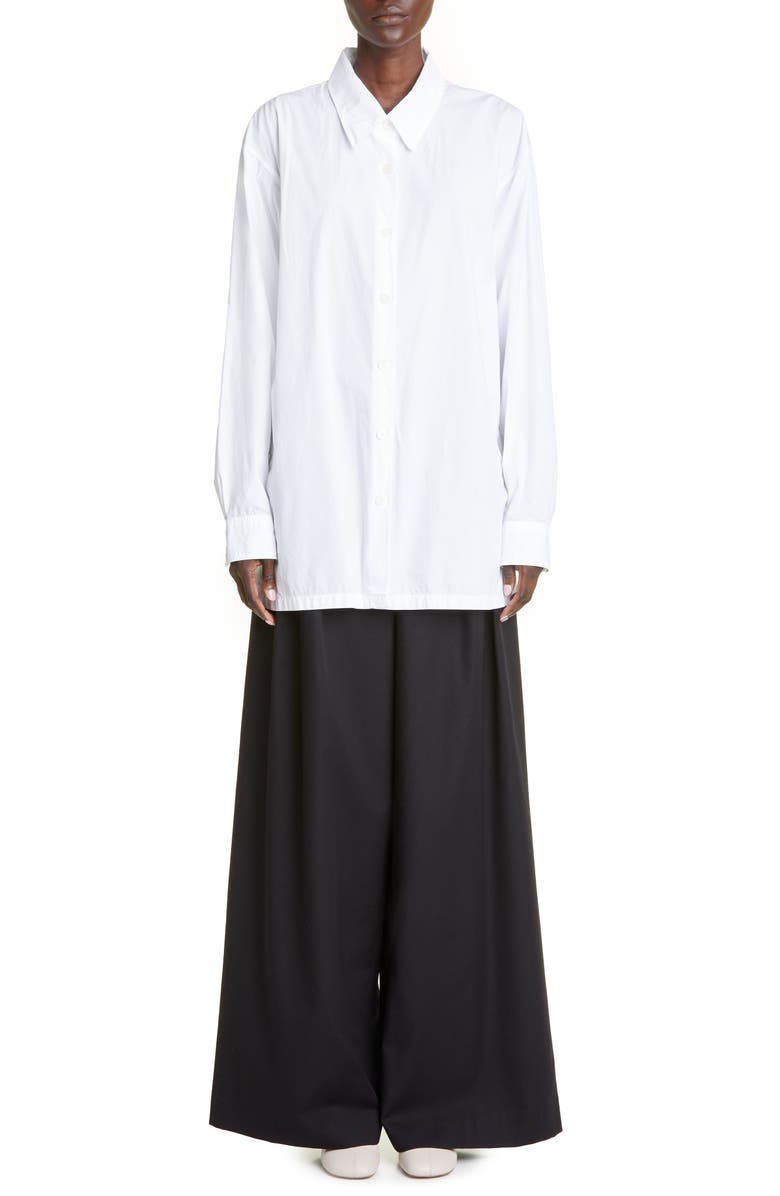 Dries Van Noten Pamplona Cotton Blend Wide Leg Pants, Alternate, color, 