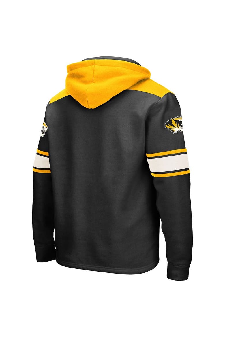 Men's Colosseum Black Missouri Tigers 2.0 Lace-Up Pullover Hoodie, Alternate, color, Black
