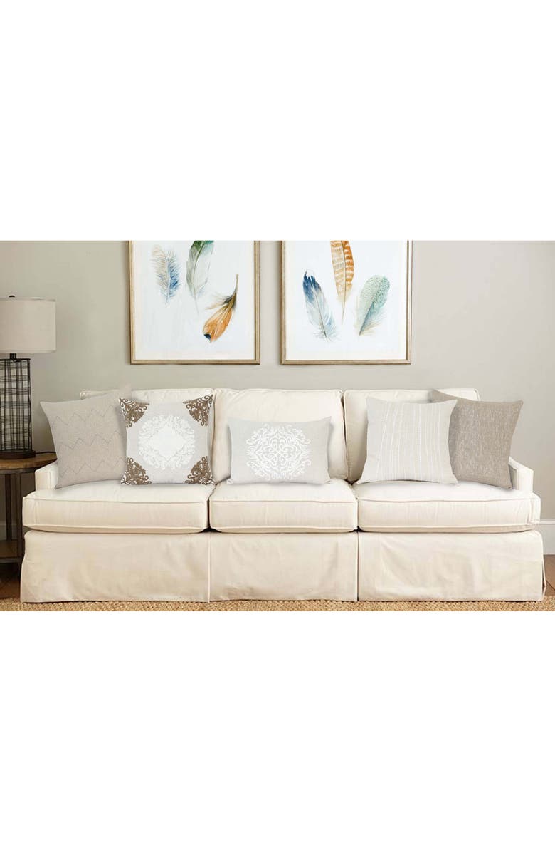 PARKLAND COLLECTION Pilar Traditional Throw Pillow, Alternate, color, Beige