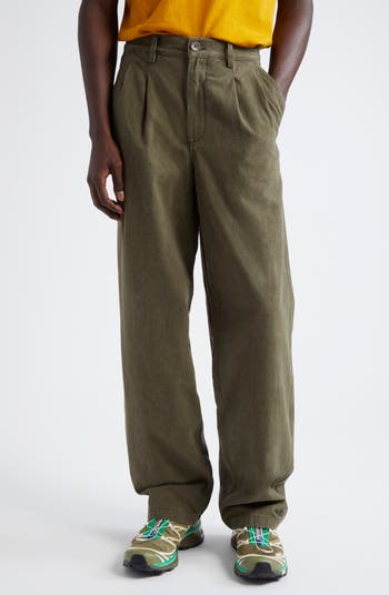 Noah Double Pleat Cotton Pants | Nordstrom Noah Double Pleat Cotton Pants | Nordstrom
