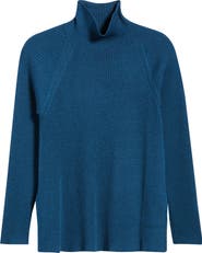Eileen Fisher Rib Turtleneck Wool Sweater