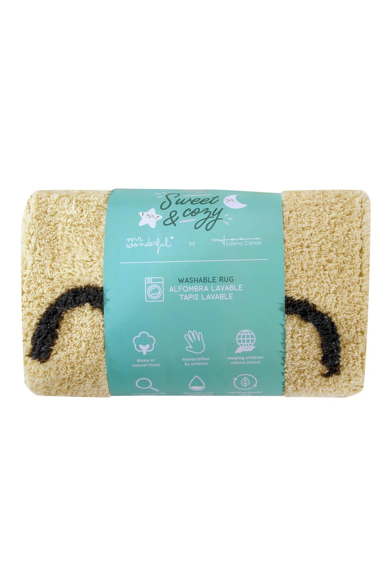 You're My Sunshine Washable Cotton Blend Rug, Alternate, color, YELLOW
