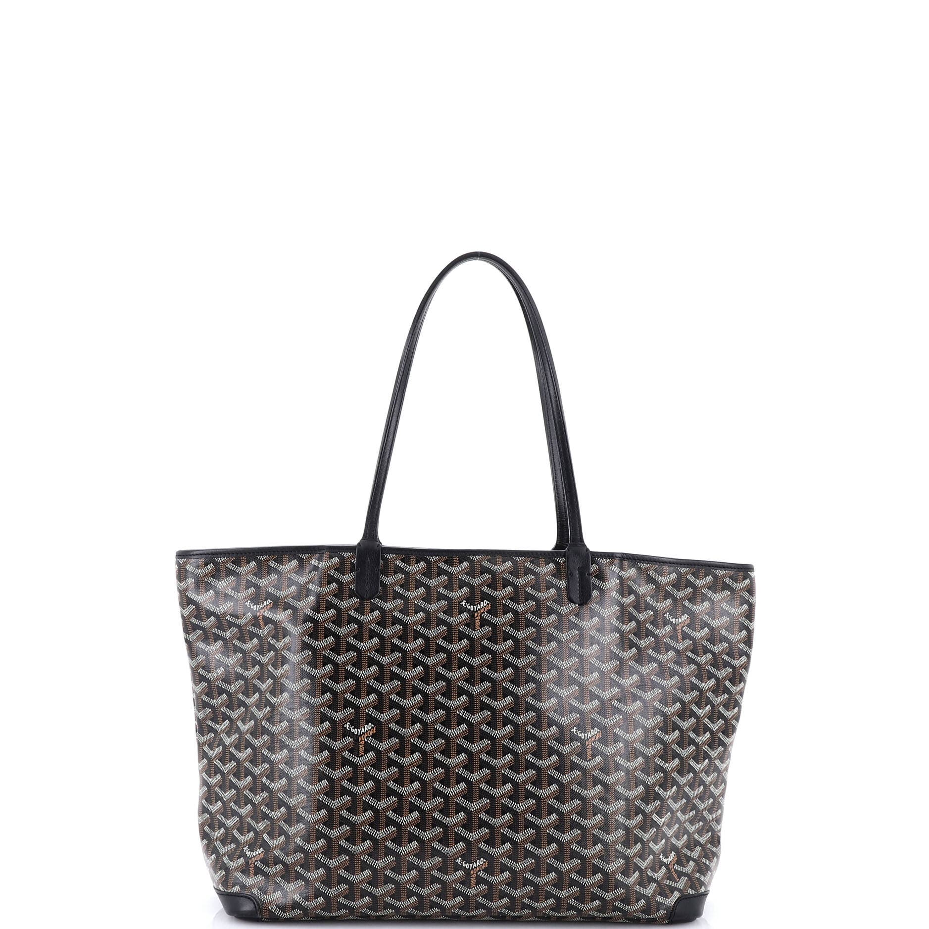 Pre-Owned Goyard Artois Tote Coated Canvas MM, Alternate, color, Black