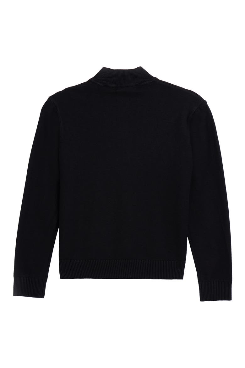Kids' Full Zip Cardigan Sweater, Alternate, color, BLACK