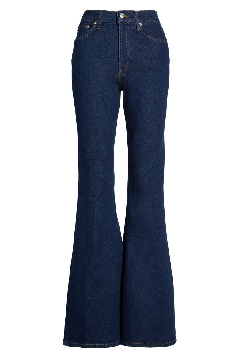 Jane High Waist Flare Leg Jeans, Main, color, RIGID LAKE