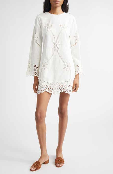 Amberg Cotton & Linen Eylet Minidress