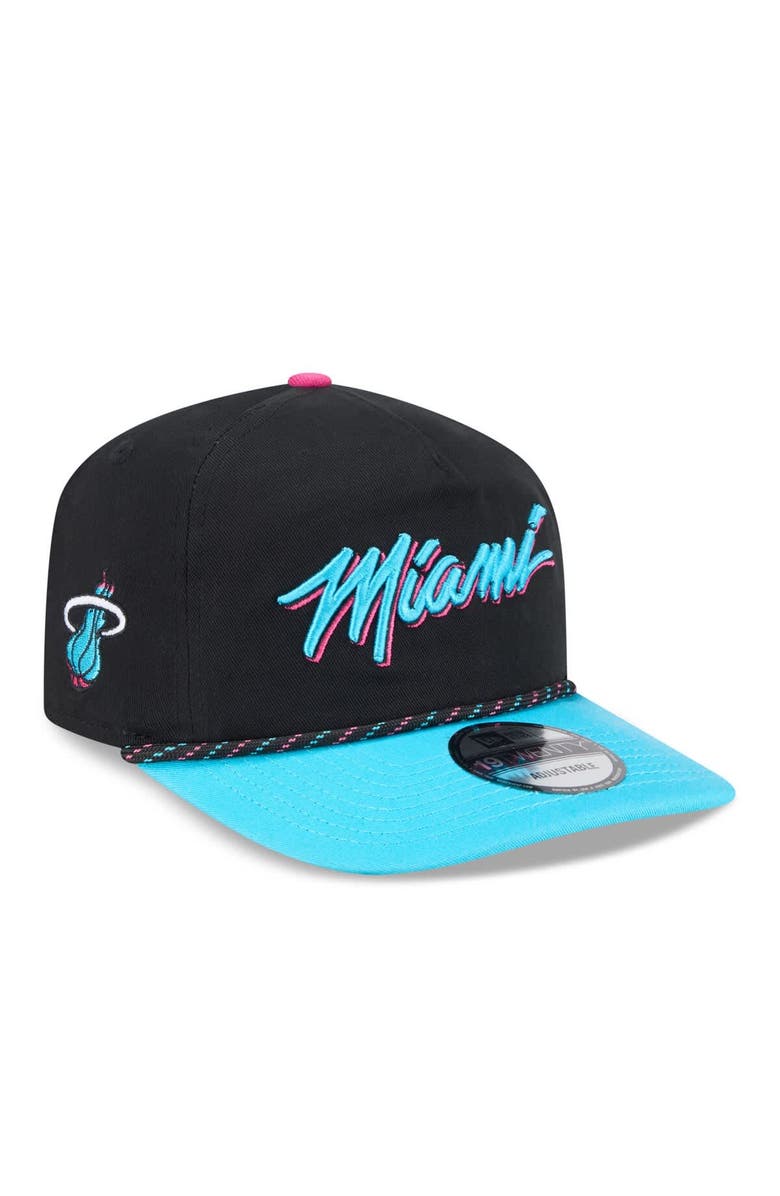 New Era Men's New Era Black/Turquoise Miami Heat 2025/26 City Edition 19TWENTY Adjustable Hat, Main, color, Black