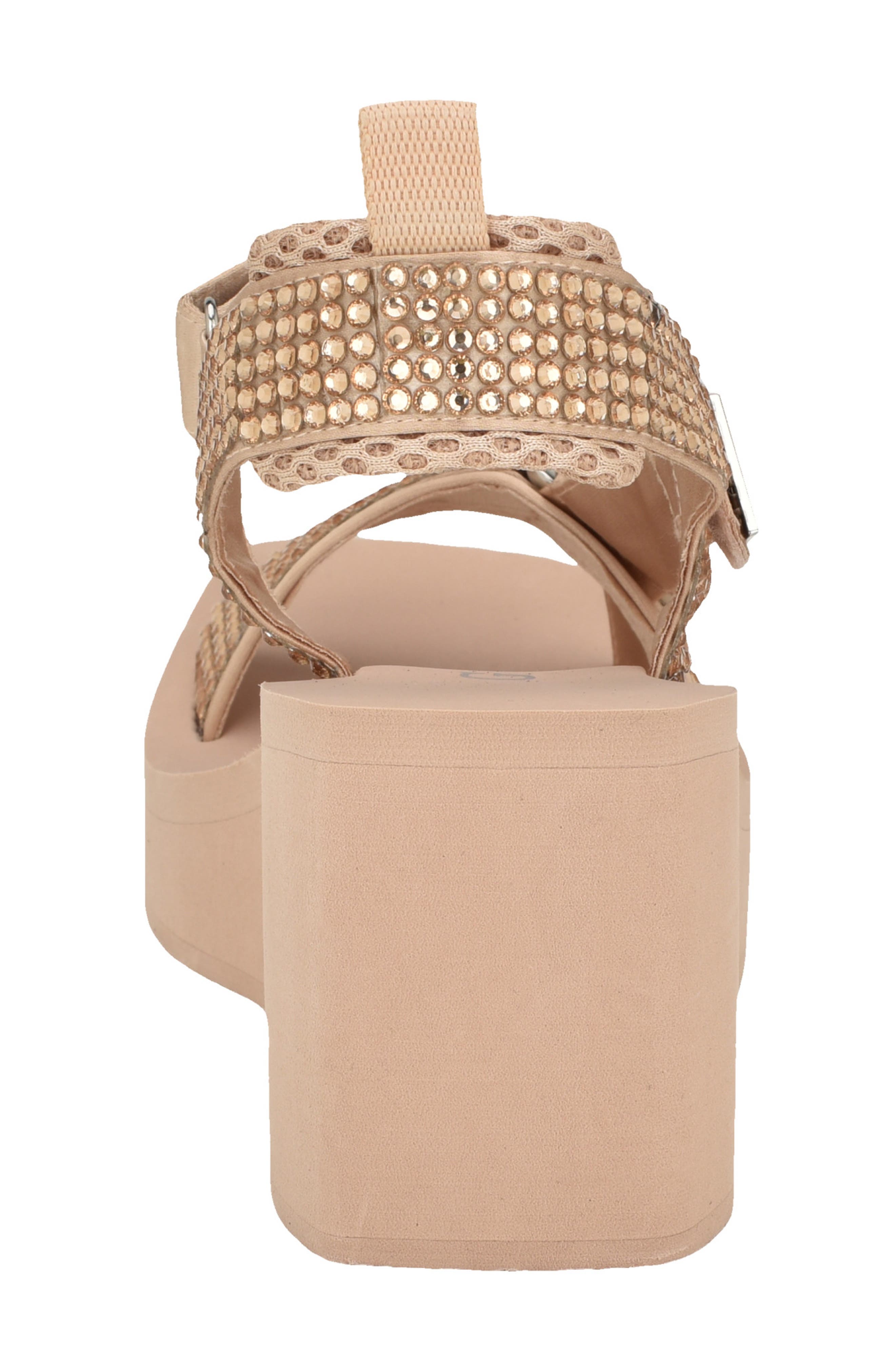 GUESS Dawsin Slingback Platform Wedge Sandal, Alternate, color, Light Natural