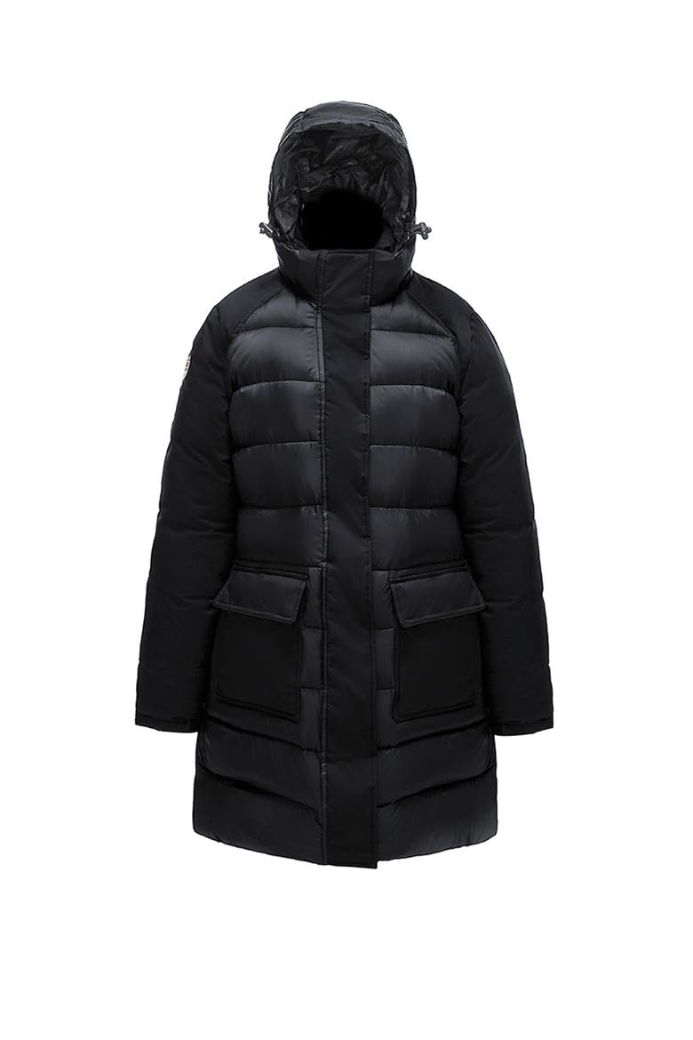 Askya Women's Two-Tone Puffer Down Parka, Alternate, color, Black
