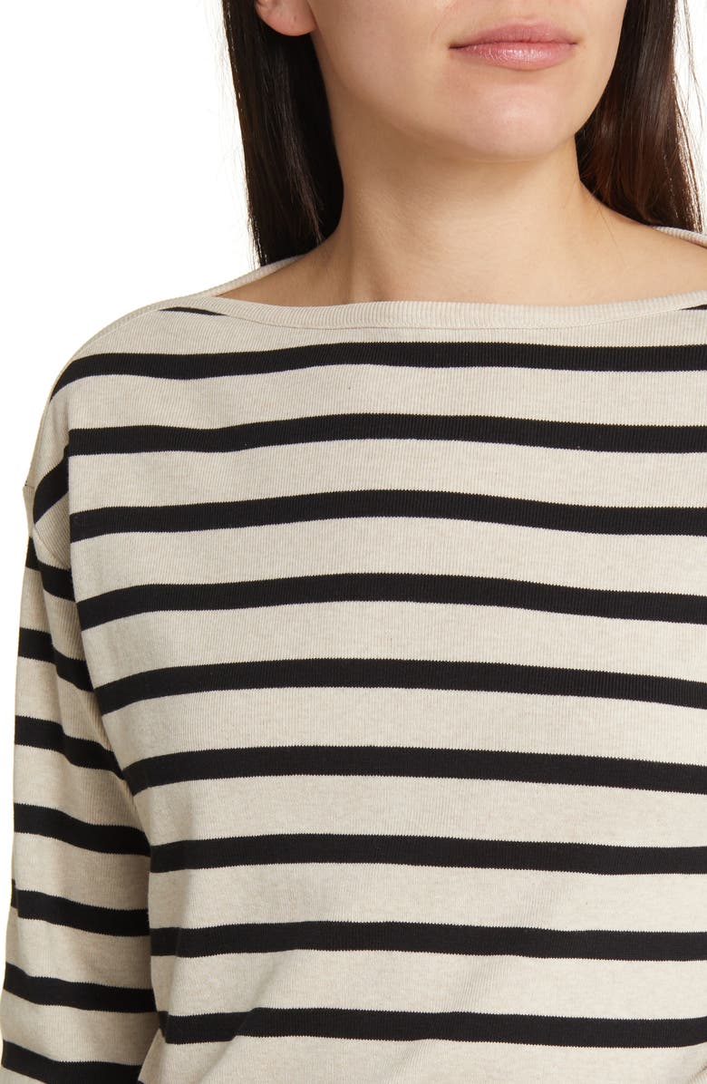 COS Stripe Boat Neck Organic Cotton Top, Alternate, color, 