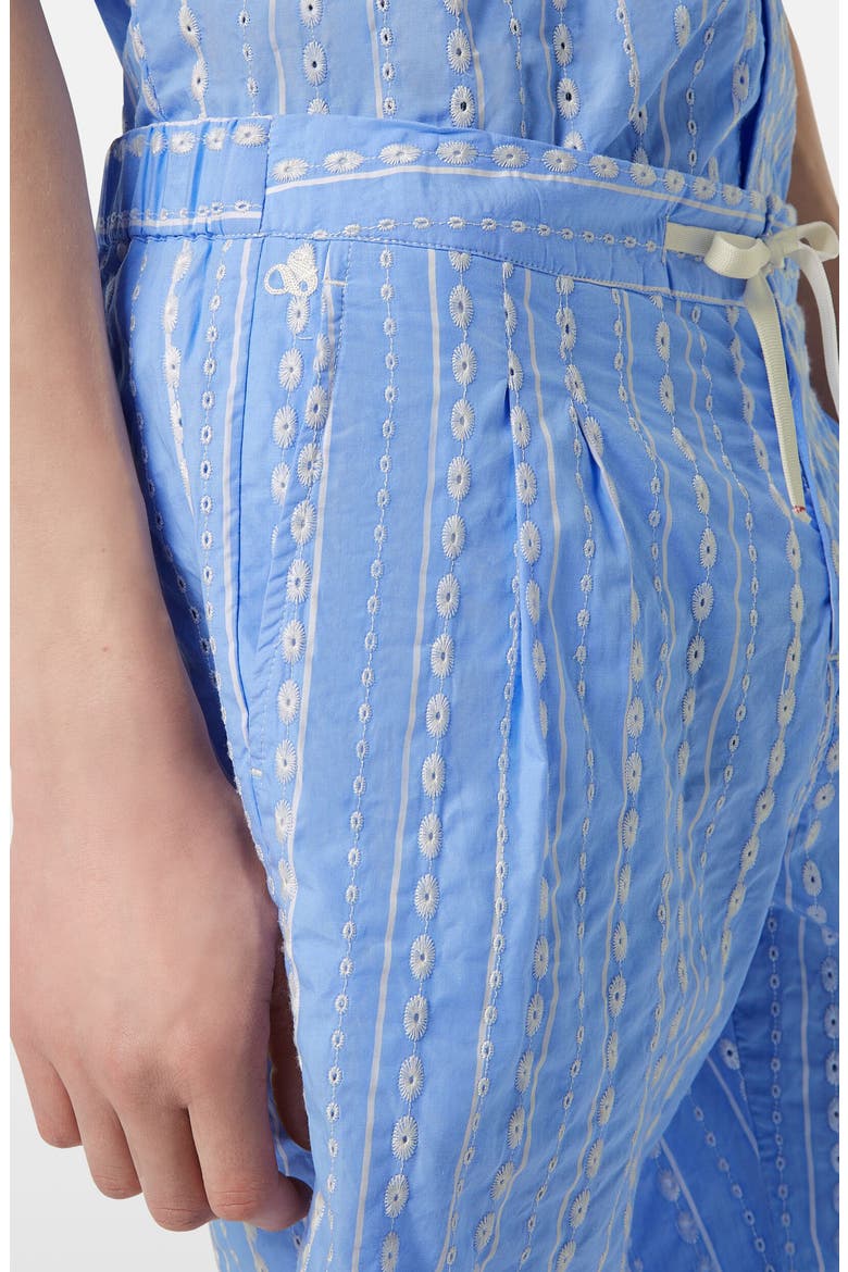 Embroidered Eyelet Cotton Bermuda Shorts, Alternate, color, SKY BLUE
