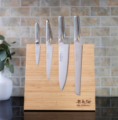 Global Magnetic Easel Knife Block In Brown