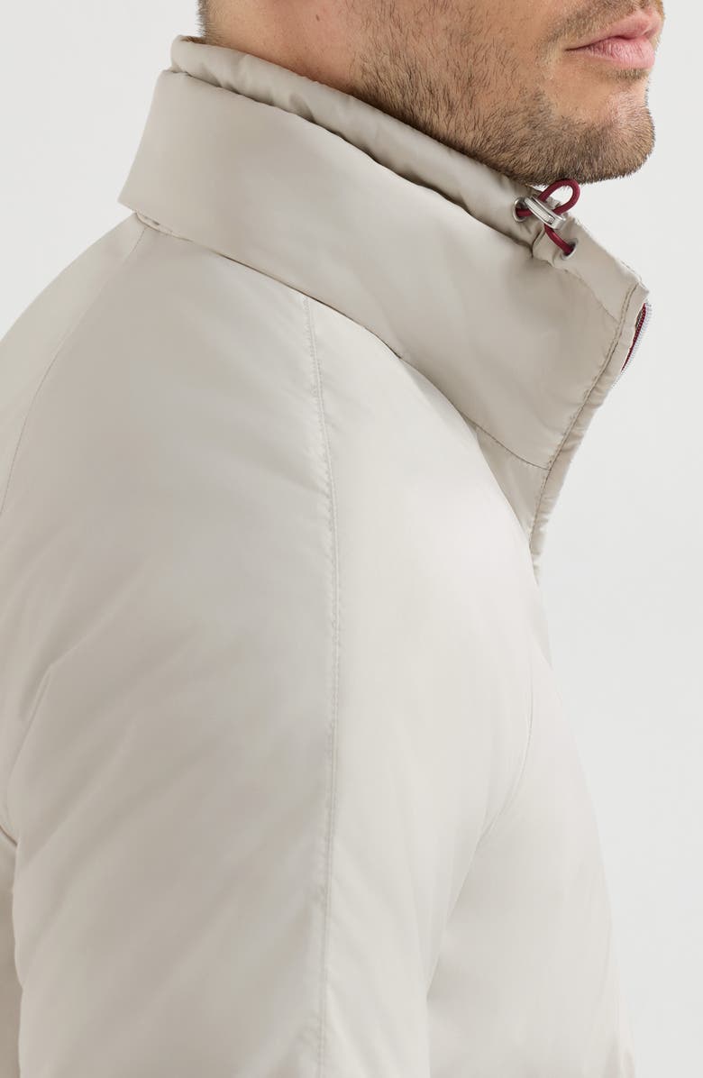 Brunello Cucinelli Outerwear jacket with packable hood, Alternate, color, Panama
