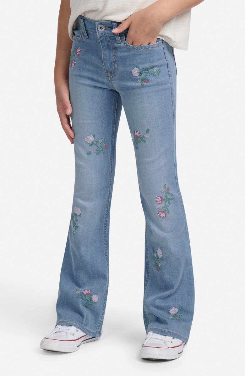 abercrombie kids Kids' High Waist Flare Leg Jeans, Alternate, color, Not A Ditsy