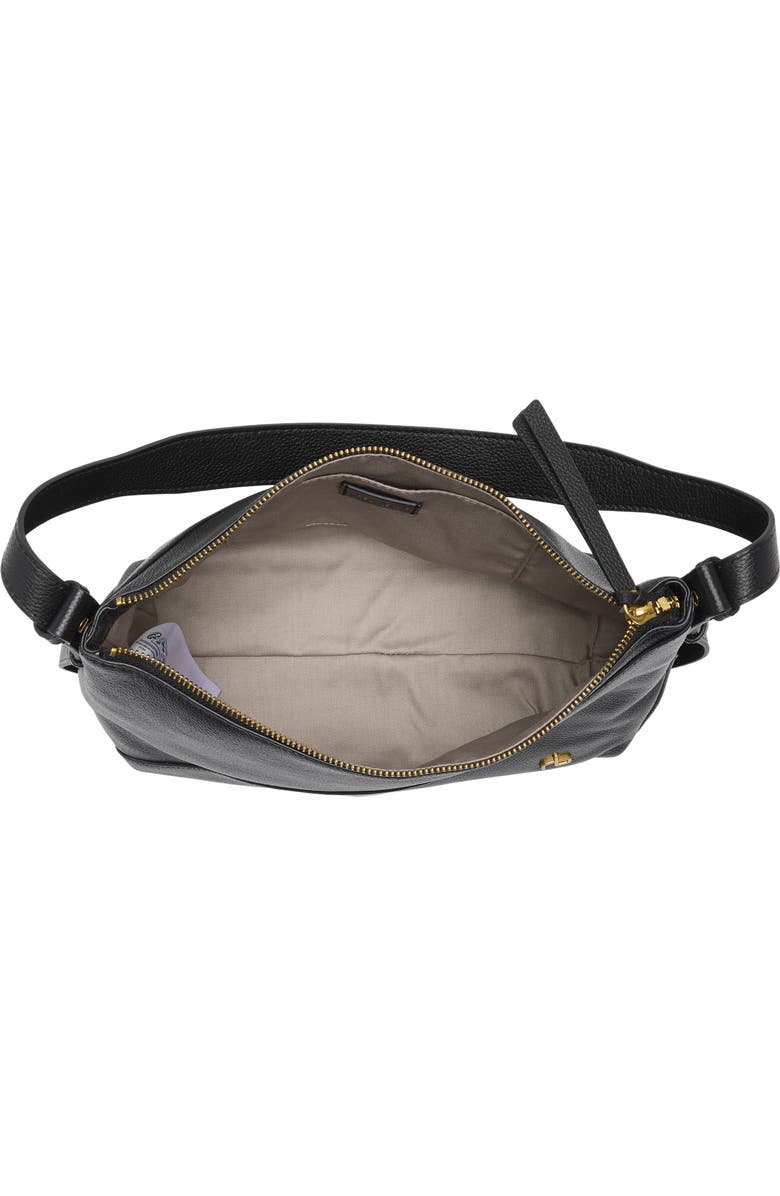 rag & bone Fulton Leather Shoulder Bag, Alternate, color, Black