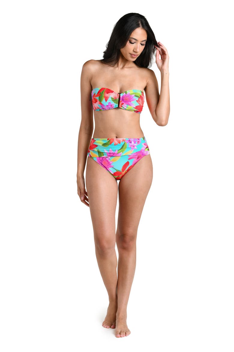 Sunset Botanica Overlap Bikini Bottoms, Alternate, color, BLUE/ GREEN MULTI