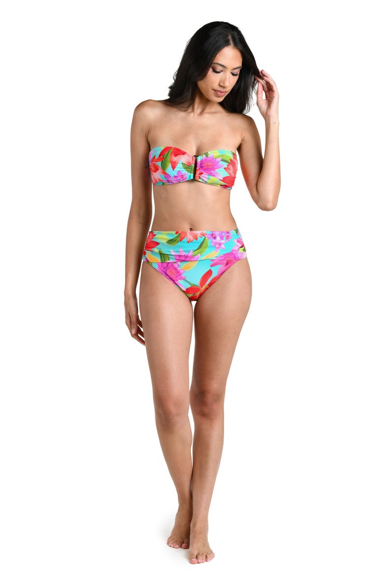 La Blanca Sunset Botanica Overlap Bikini Bottoms, Alternate, color,