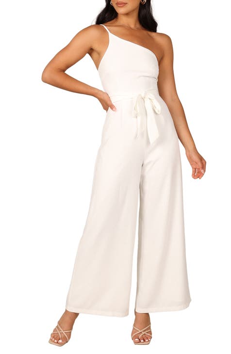 Shops white evening jumpsuit