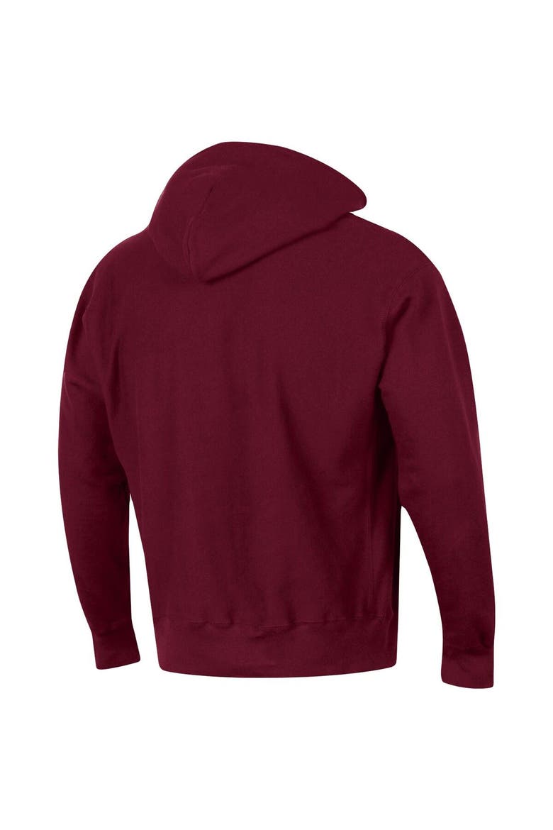 Men's Champion Maroon Mississippi State Bulldogs Team Arch Reverse Weave Pullover Hoodie, Alternate, color, Maroon