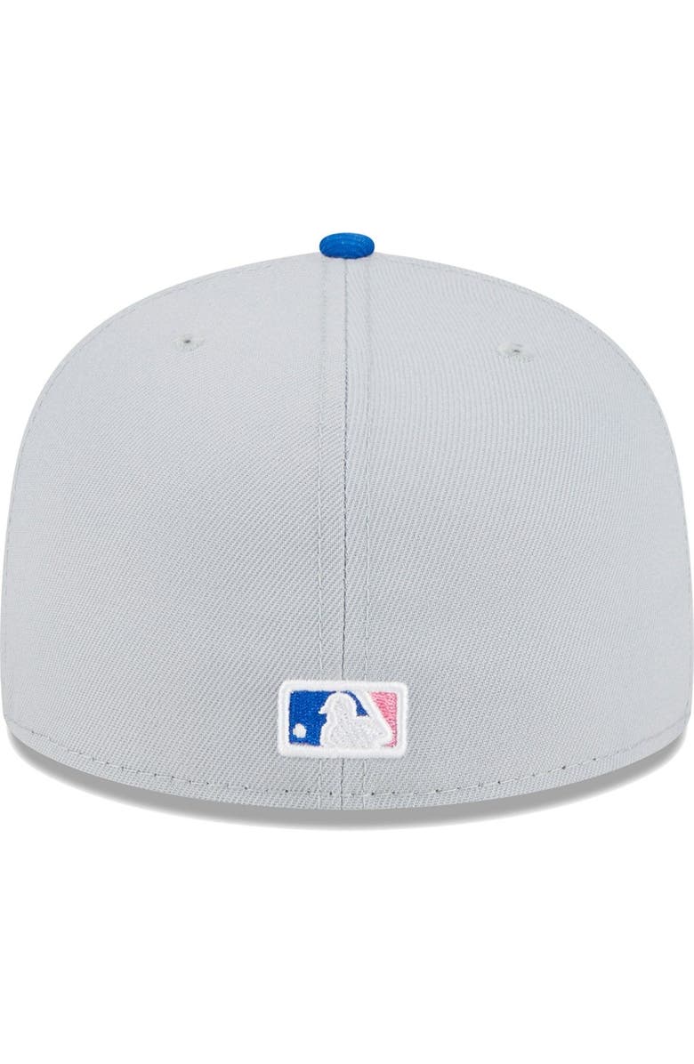 New Era Men's New Era Gray/Blue Los Angeles Dodgers  Dolphin 59FIFTY Fitted Hat, Alternate, color, 