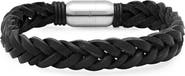 STEELTIME Men's Braided Leather Bracelet
