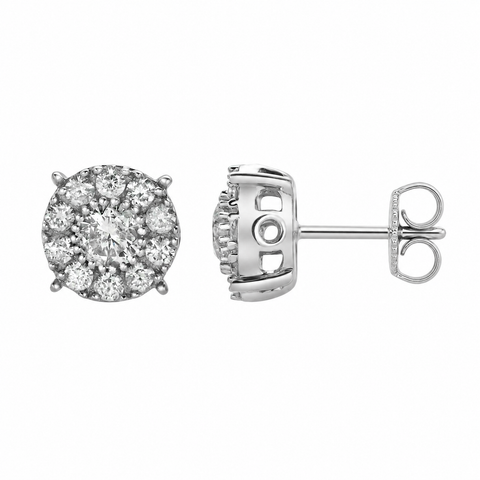 Blazers S 14K Gold Diamond Stud Earrings - 0.25ct.