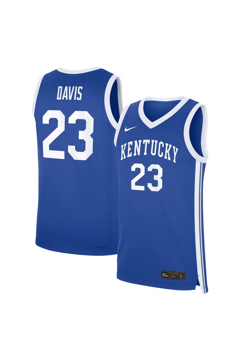 Men's Nike Anthony Davis Royal Kentucky Wildcats Road Replica Basketball Jersey, Main, color, Royal