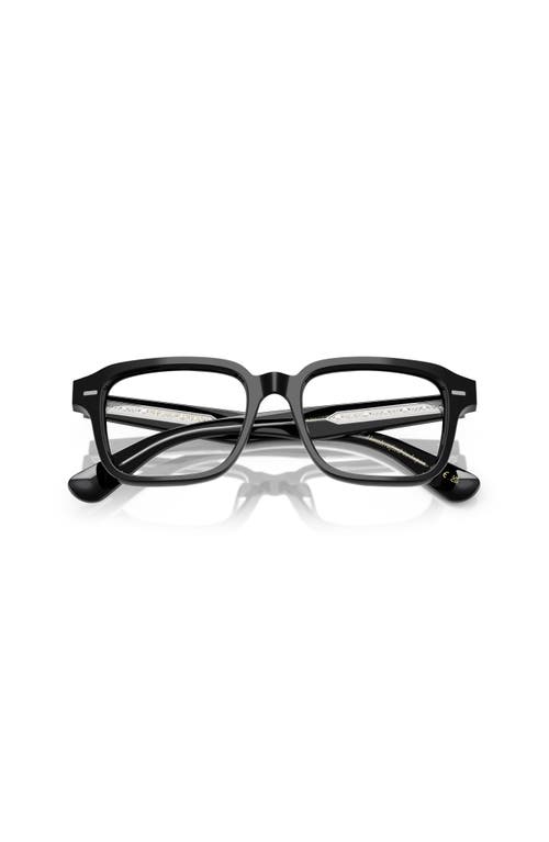 Oliver Peoples 51mm Rectangle Optical Glasses In Black