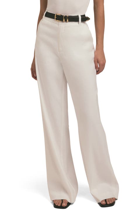 Lip Print Jacket and Wide-Leg Pants with Bow Detail Co-Ord Set - White