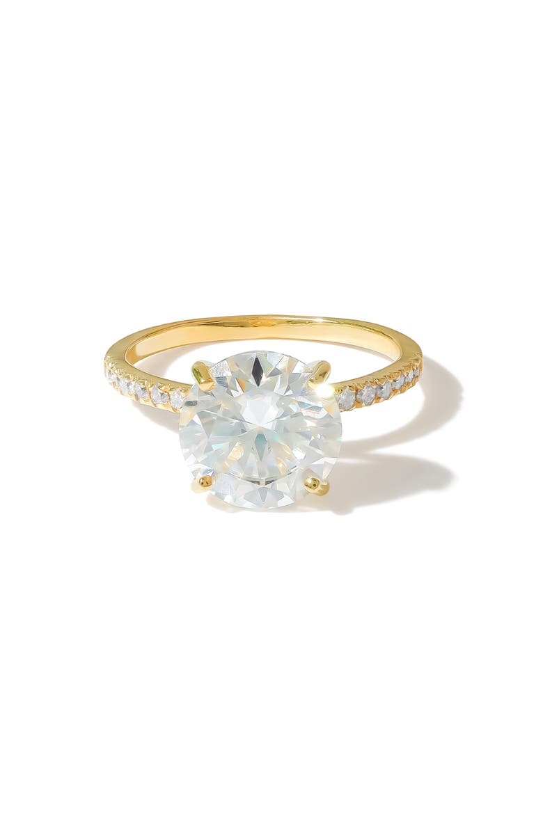 Lab Created Moissanite Ring, Main, color, WHITE