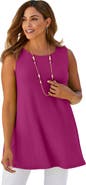 Jessica London Stretch Knit Sleeveless Swing Tunic