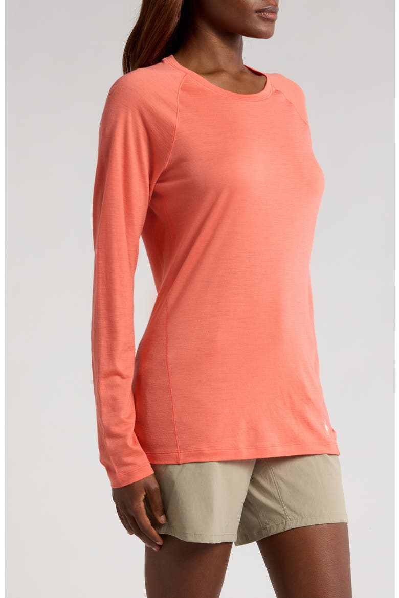Classic Thermal Long Sleeve Merino Wool Base Layer T-Shirt, Alternate, color, CORAL REEF