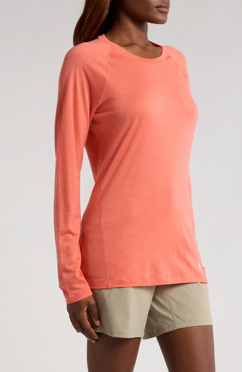 Smartwool Classic Thermal Long Sleeve Merino Wool Base Layer T-Shirt, Alternate, color, Coral Reef