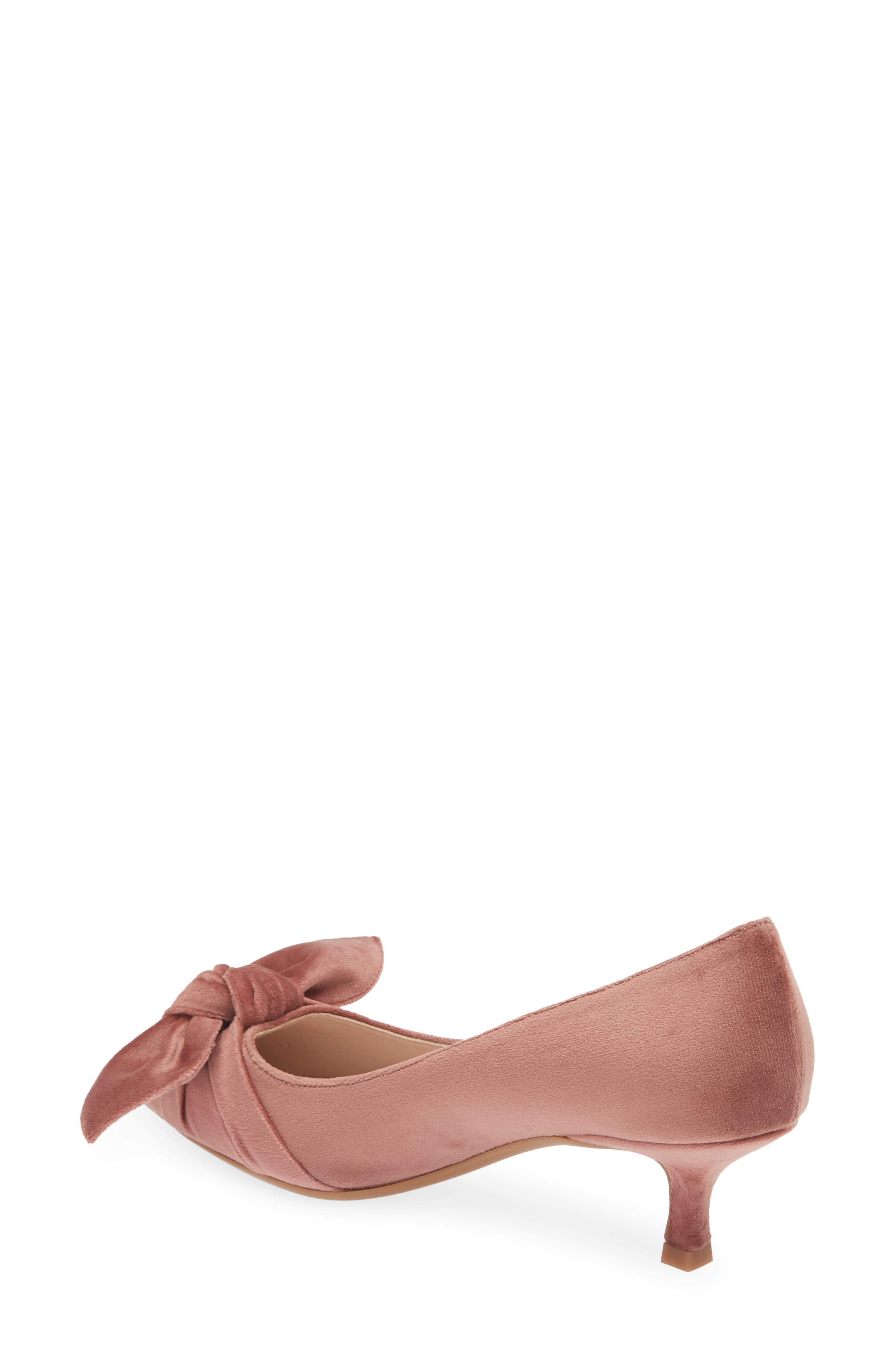 Ted Baker London Porline Bow Pointed Toe Velvet Pump, Alternate, color, 