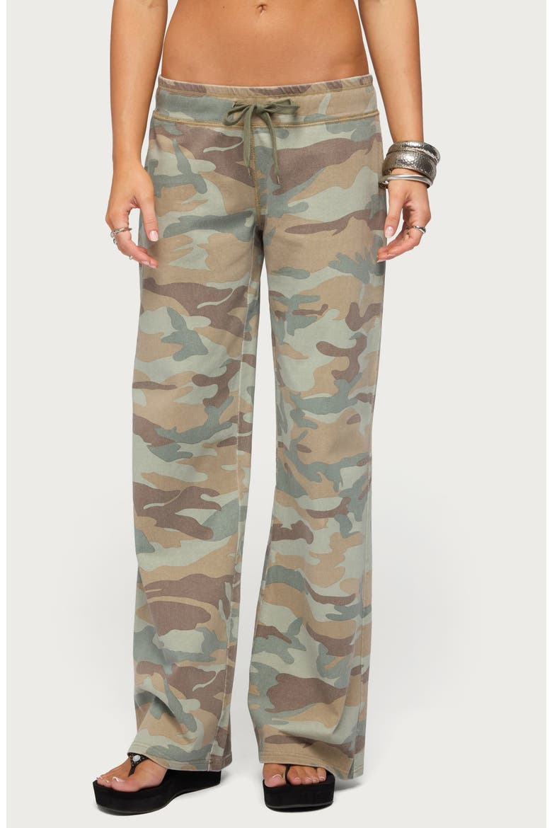 Kenan Straight Leg Camo Sweatpants, Main, color, SAGE