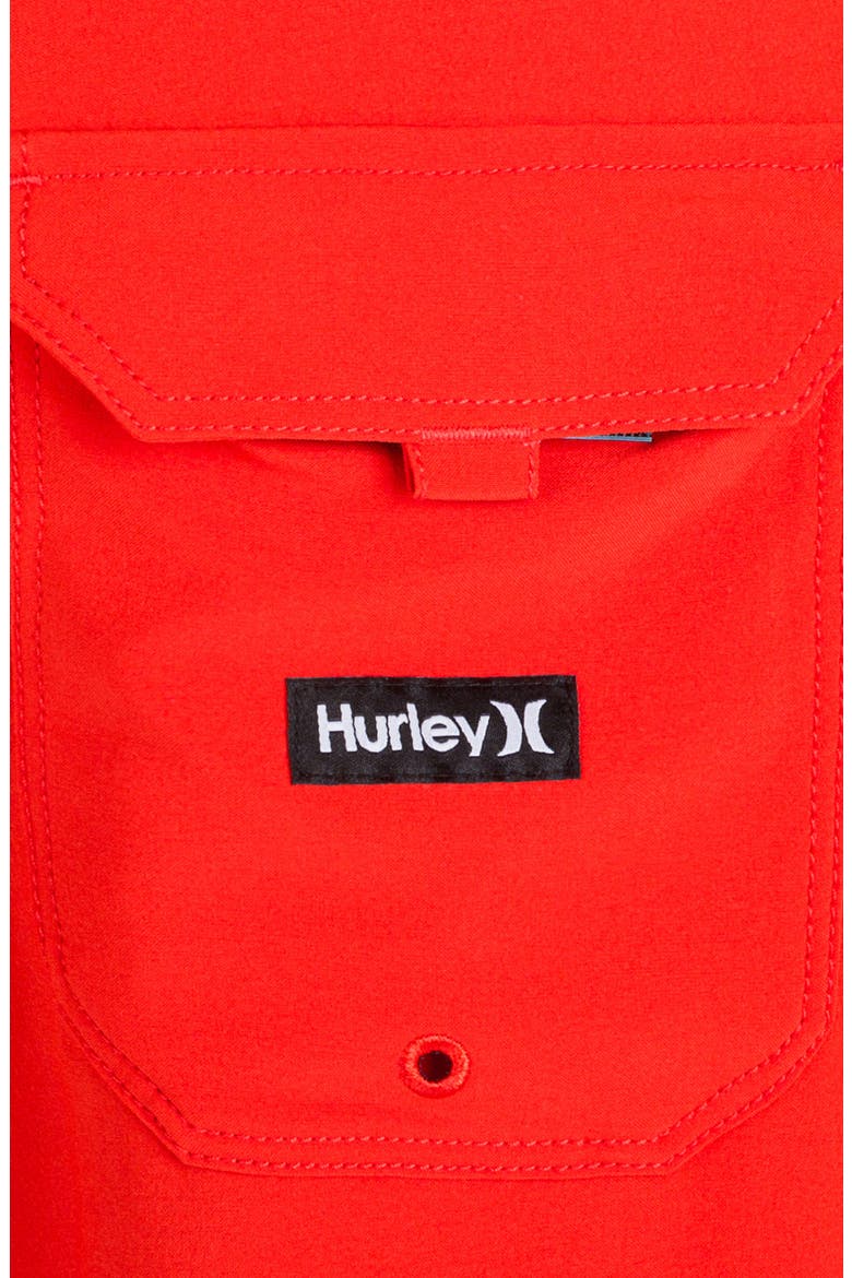 Block Party Board Shorts, Alternate, color, HABANERO