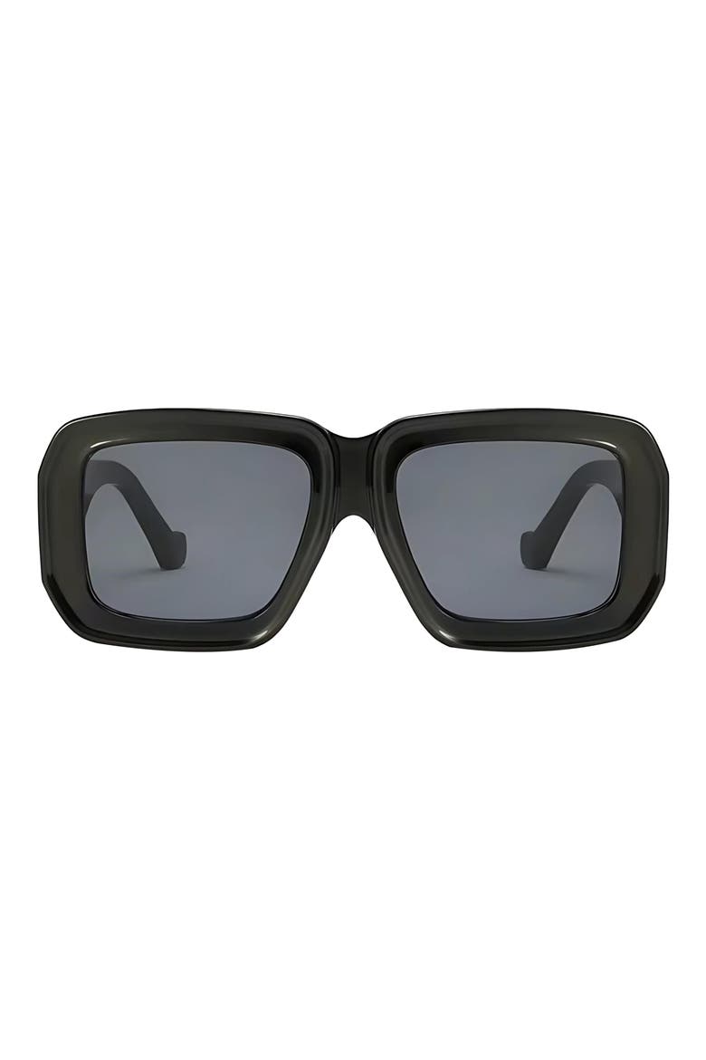 Brooke 52mm Polarized Square Sunglasses, Main, color, BLACK / BLACK