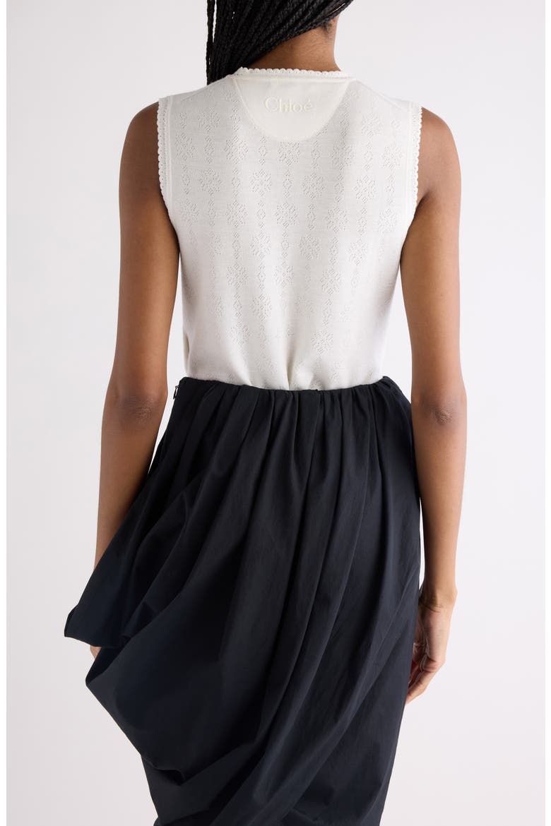 Wool Pointelle Underpinning Shell, Alternate, color, ICONIC MILK